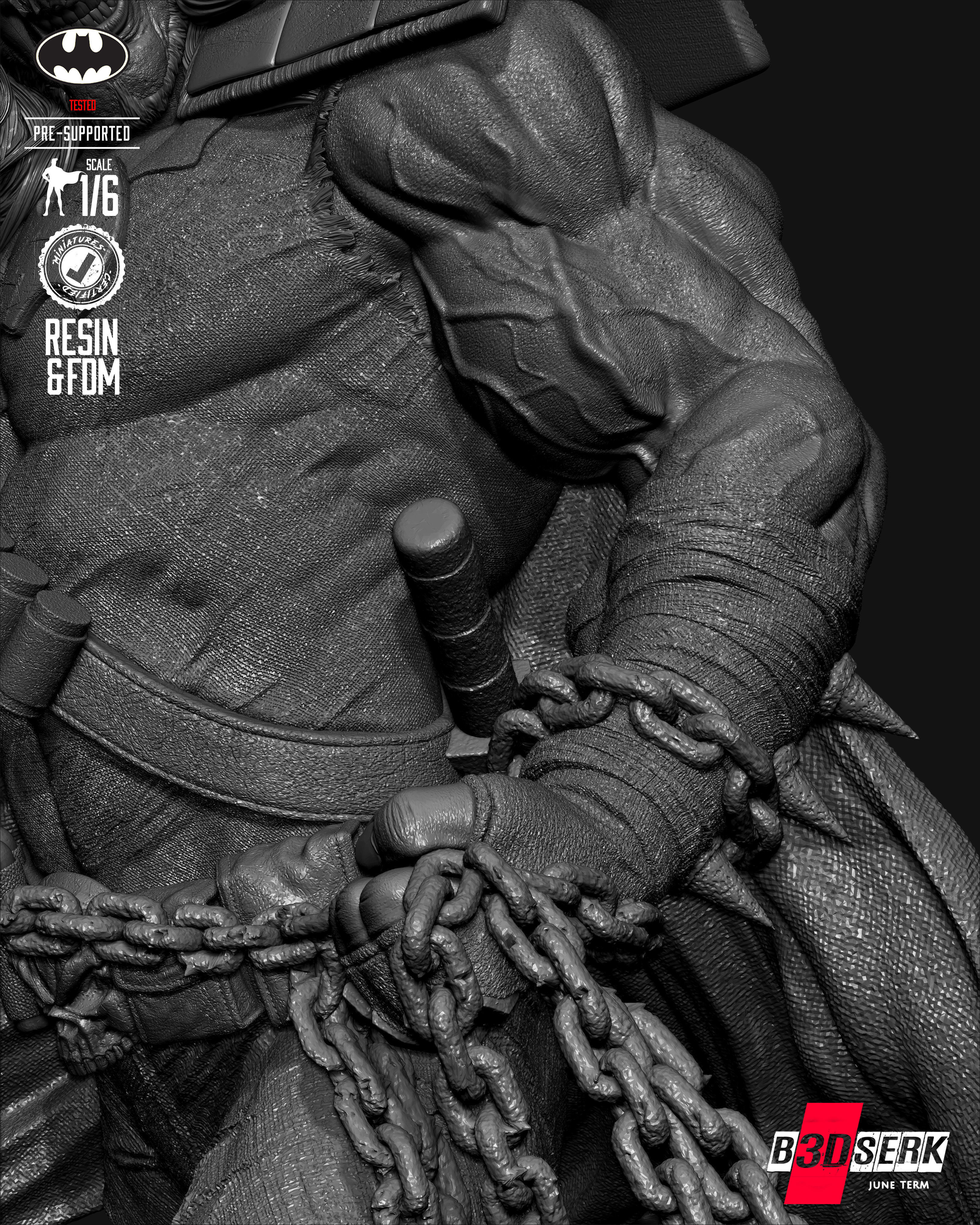 B3DSERK Batman Who Frags Sculpture 3D print model_37