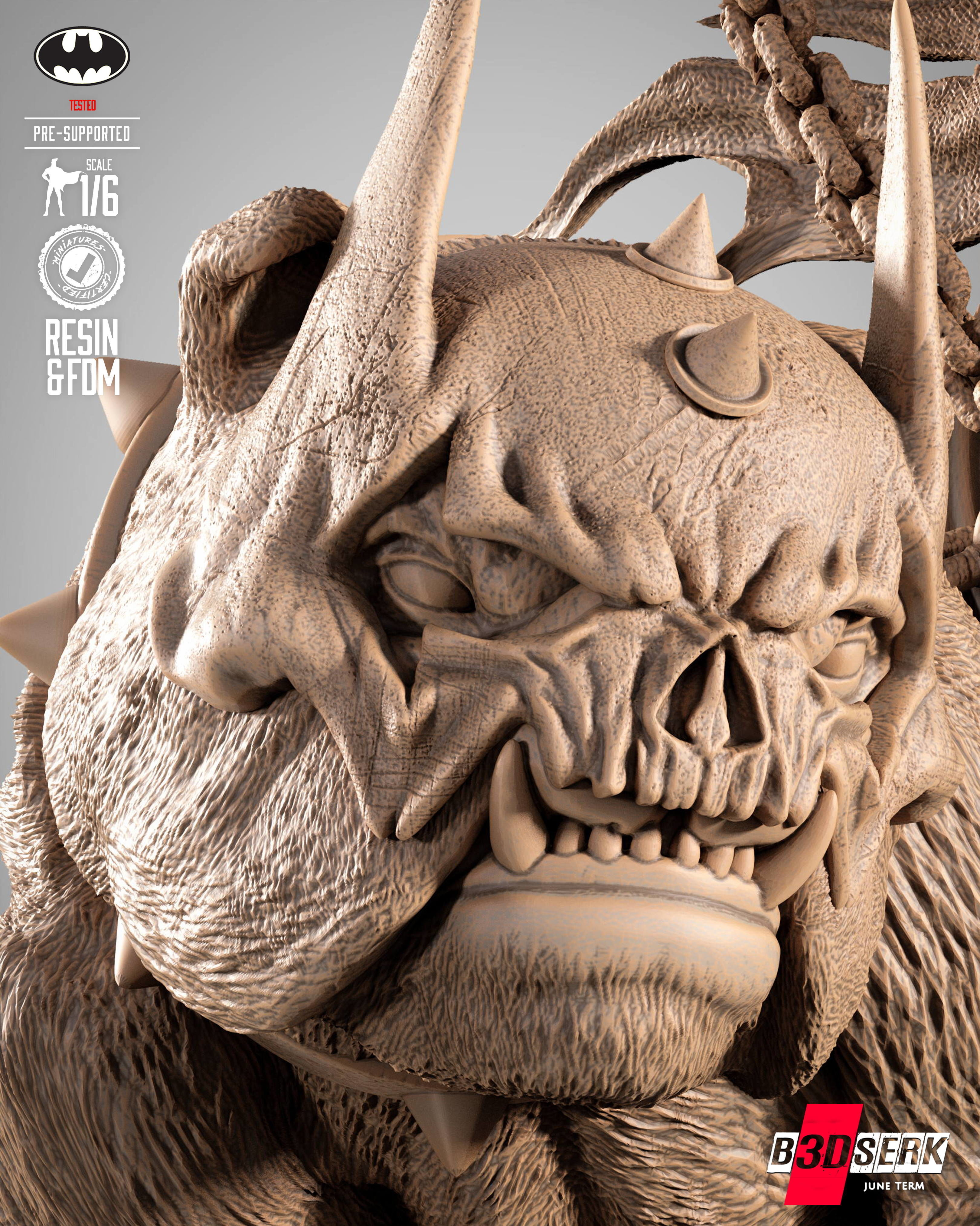 B3DSERK Batman Who Frags Sculpture 3D print model_5