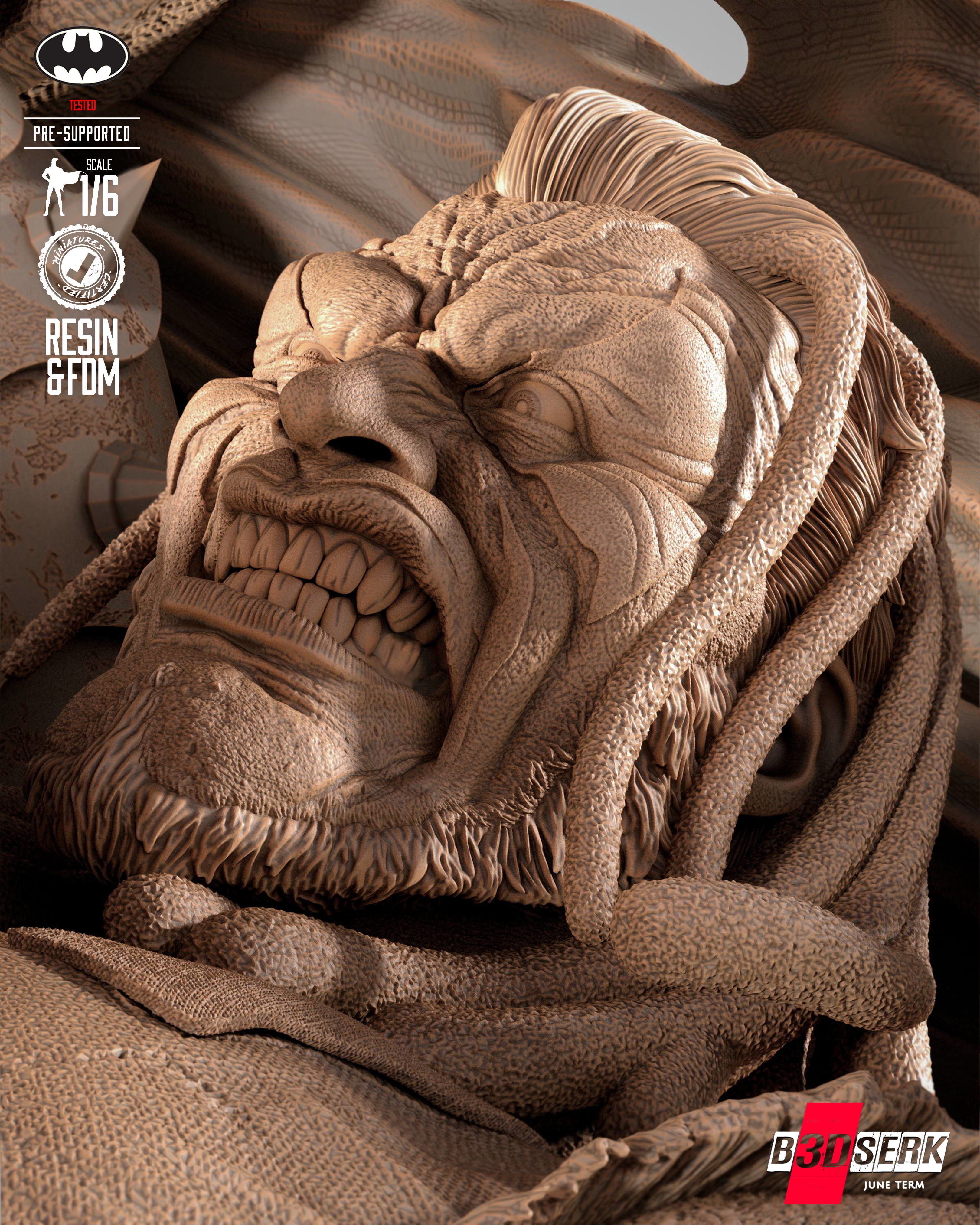 B3DSERK Batman Who Frags Sculpture 3D print model_29