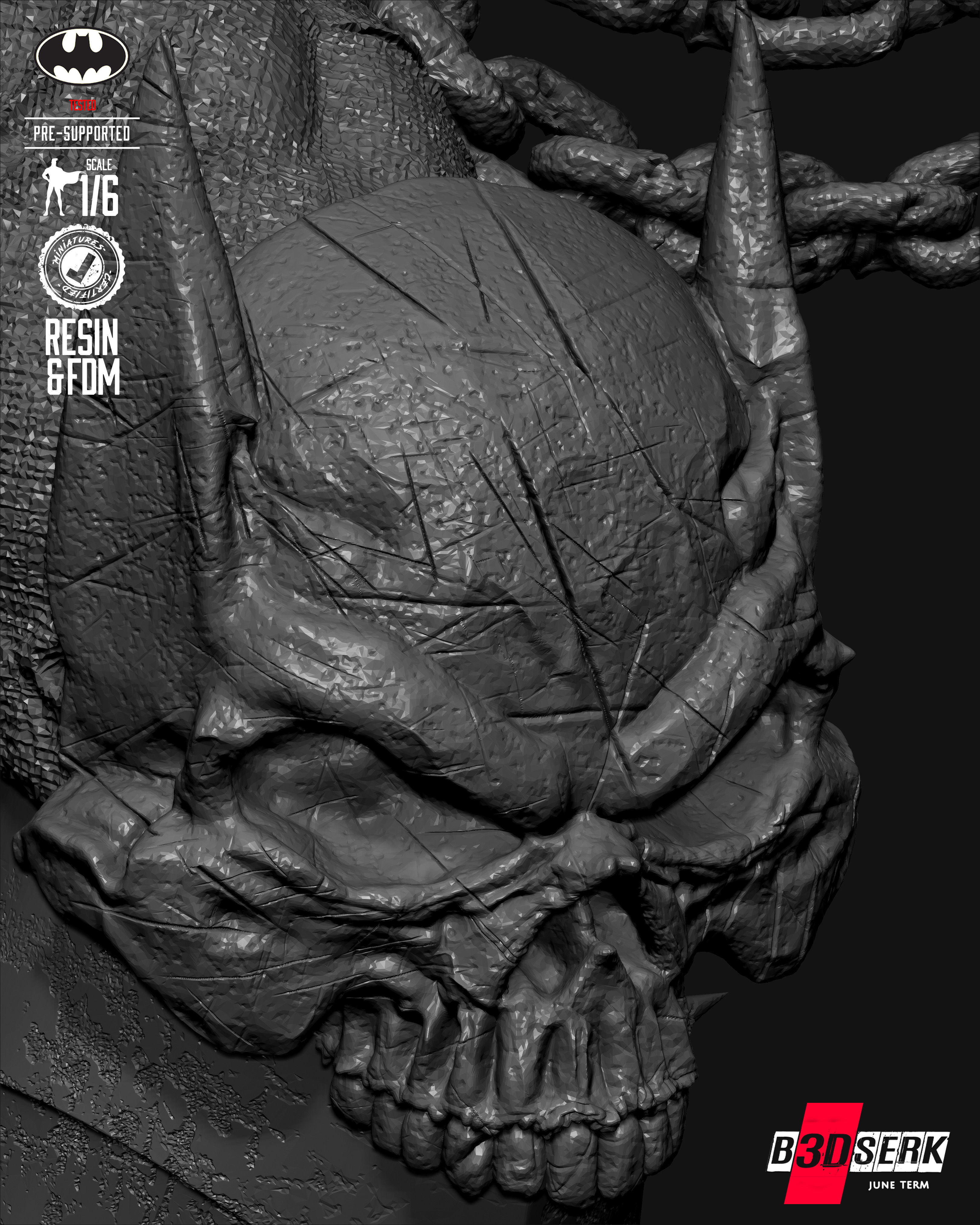 B3DSERK Batman Who Frags Sculpture 3D print model_20