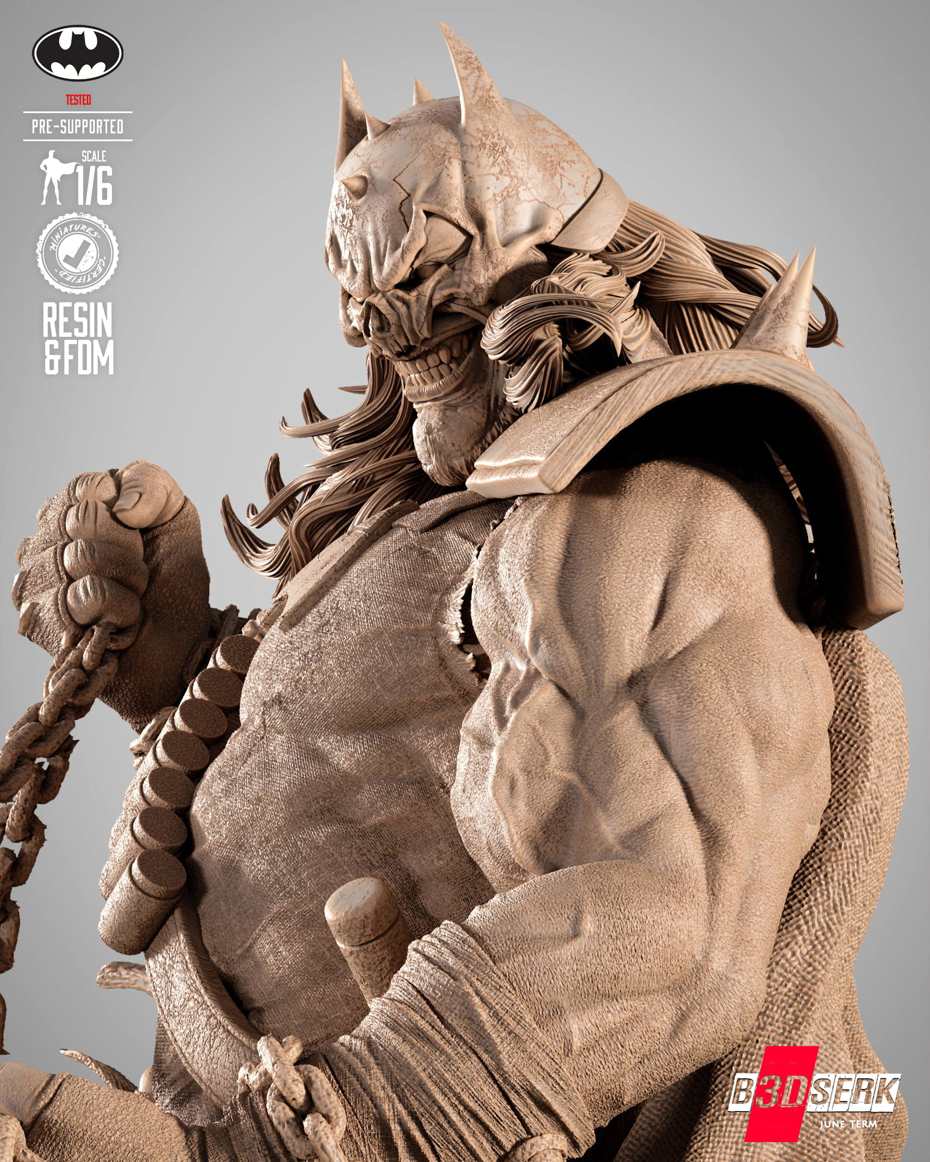 B3DSERK Batman Who Frags Sculpture 3D print model_28