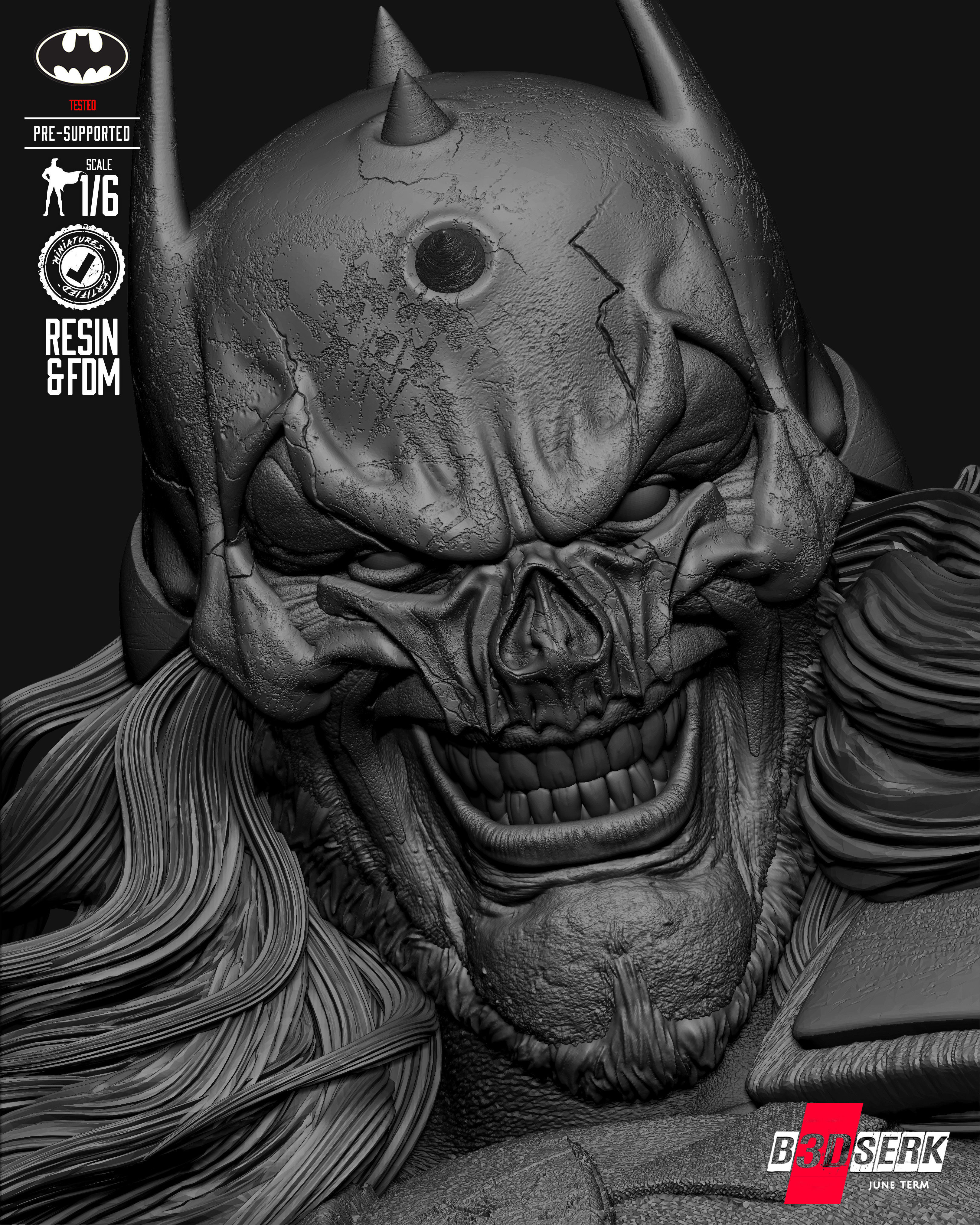 B3DSERK Batman Who Frags Sculpture 3D print model_7