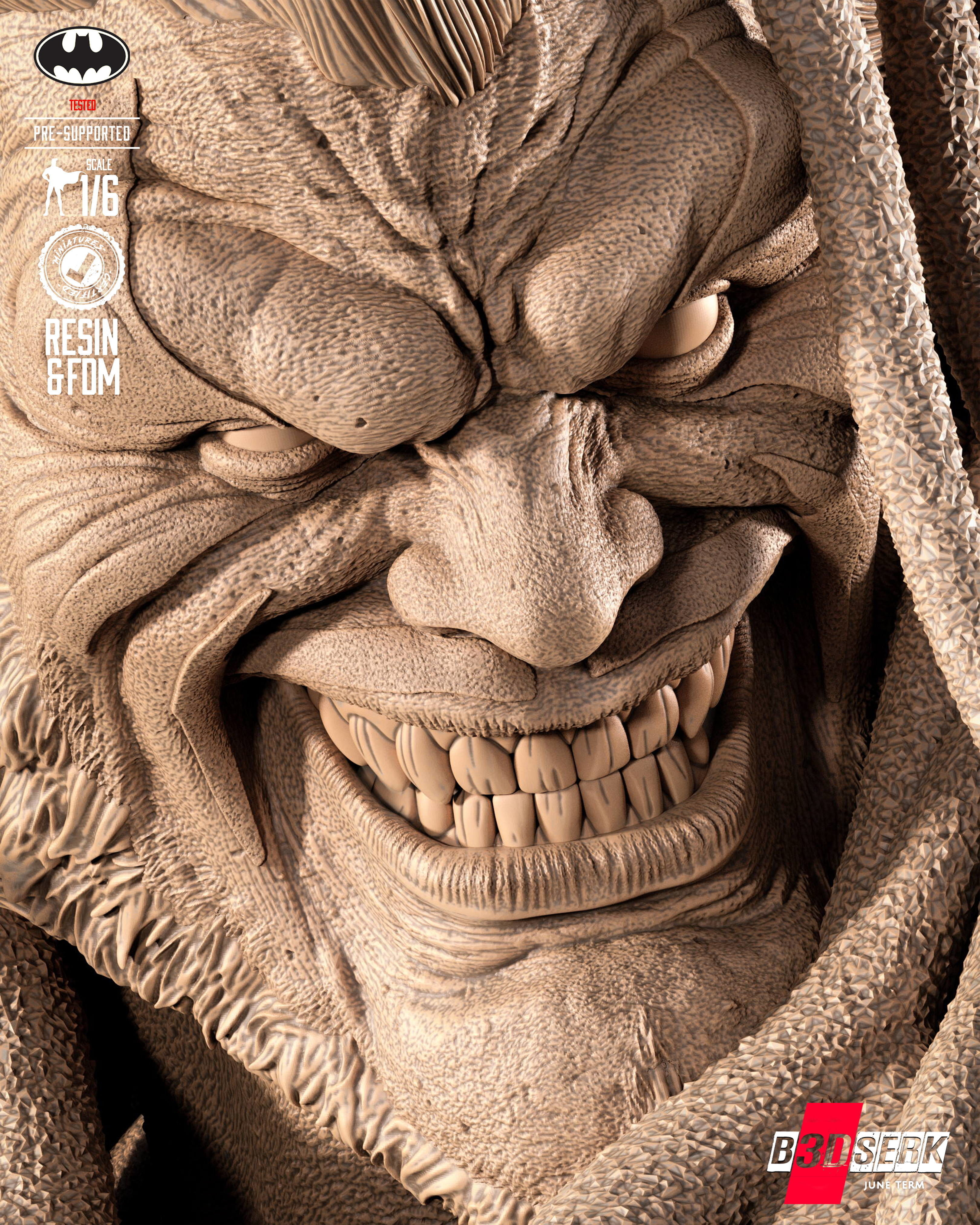 B3DSERK Batman Who Frags Sculpture 3D print model_3