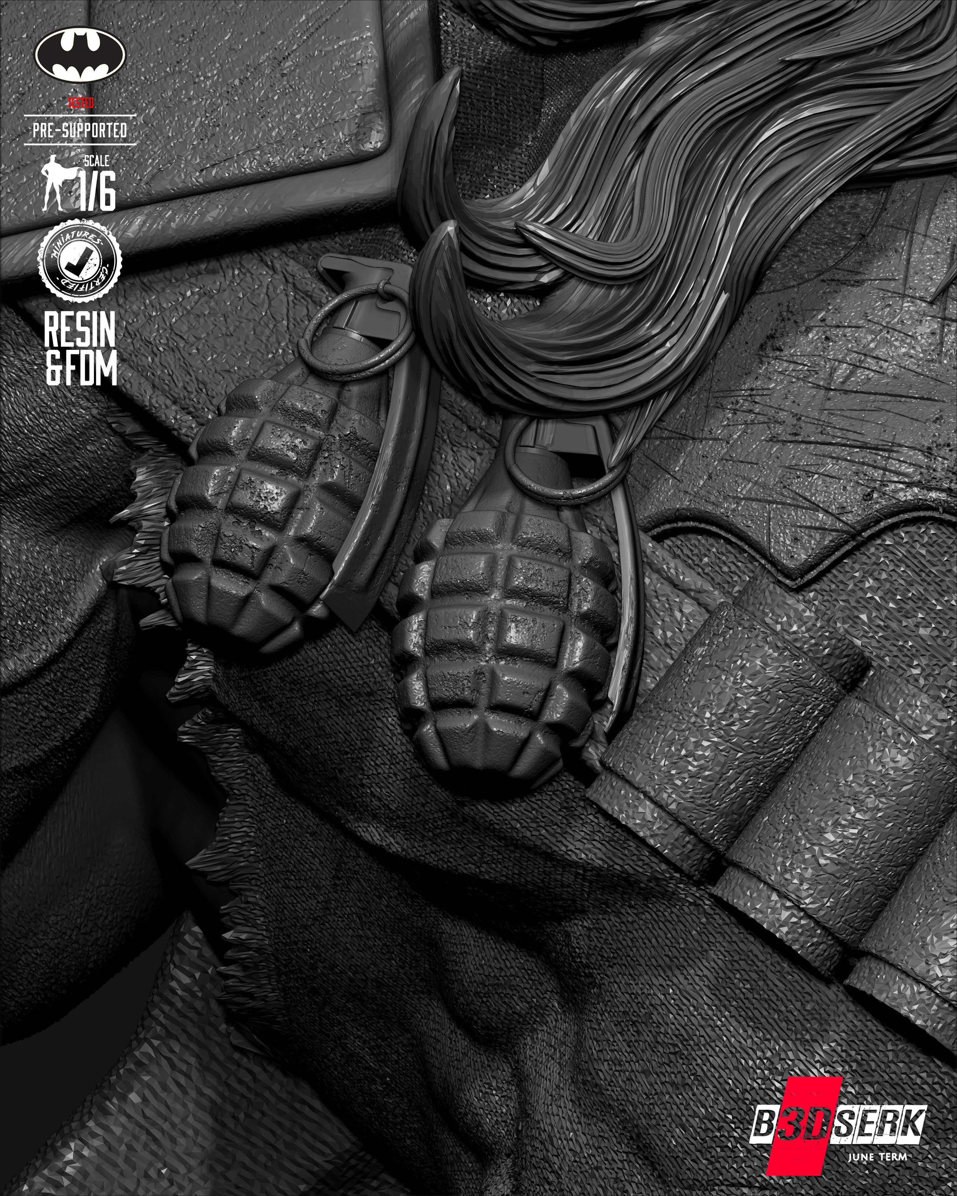 B3DSERK Batman Who Frags Sculpture 3D print model_19