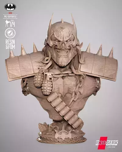 B3DSERK Batman Who Frags Portrait Bust