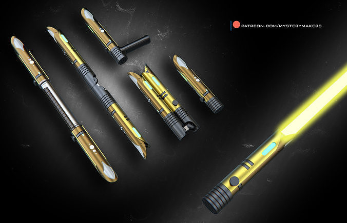 Jedi Temple Guard functional lightsaber 3D print model