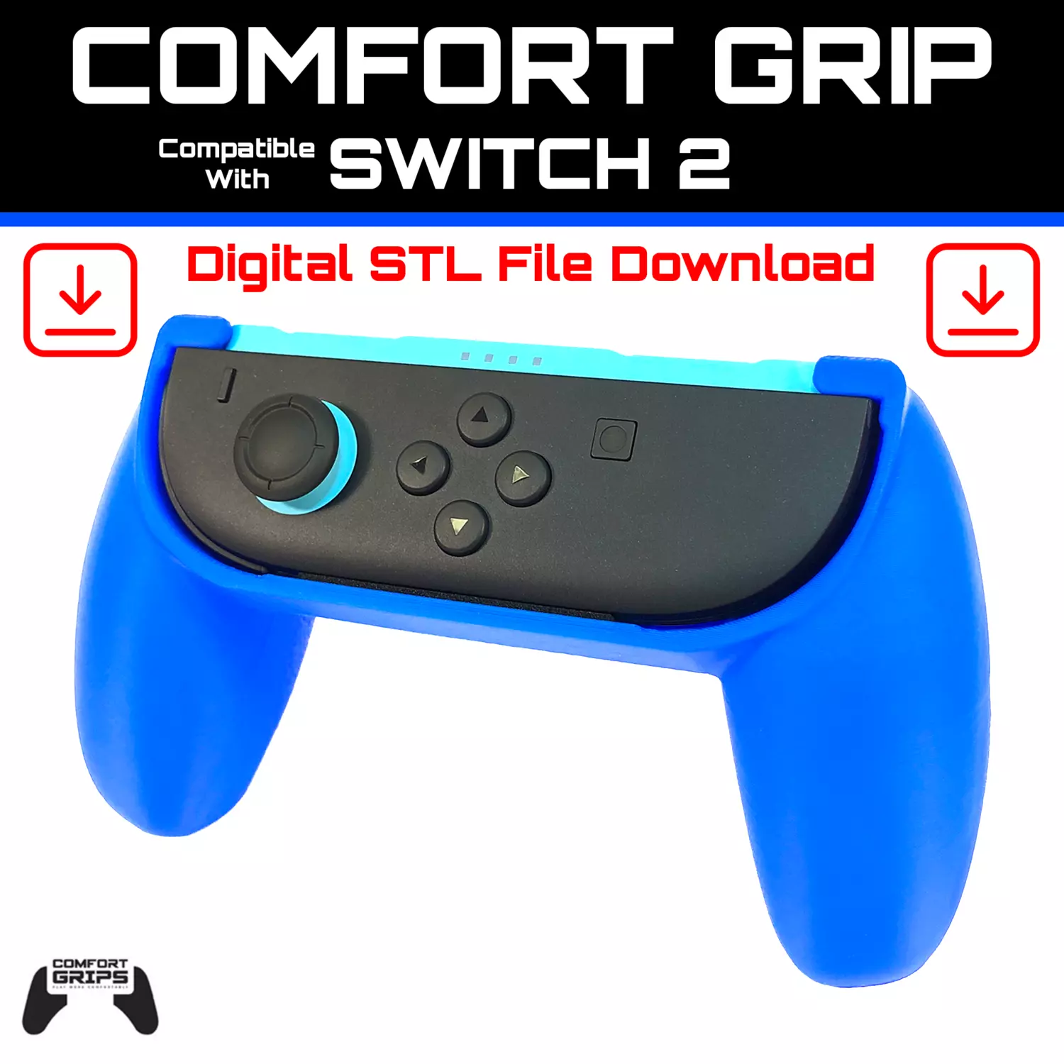 Single Joy-Con Comfort Grip Compatible With Switch 2 3D print model