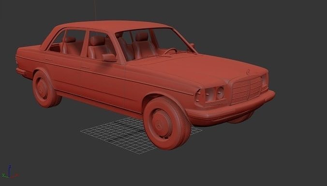Mercedes Benz W123 sedan 1975 3D print model