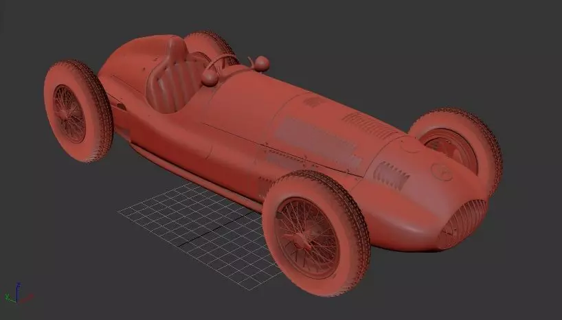 Mercedes Benz W165 Formula Racing Car 1939 3D print model
