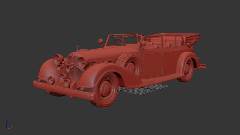 Mercedes Benz 770K 1936 3D print model_1