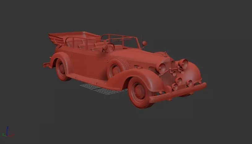 Mercedes Benz 770K 1936 3D print model_0