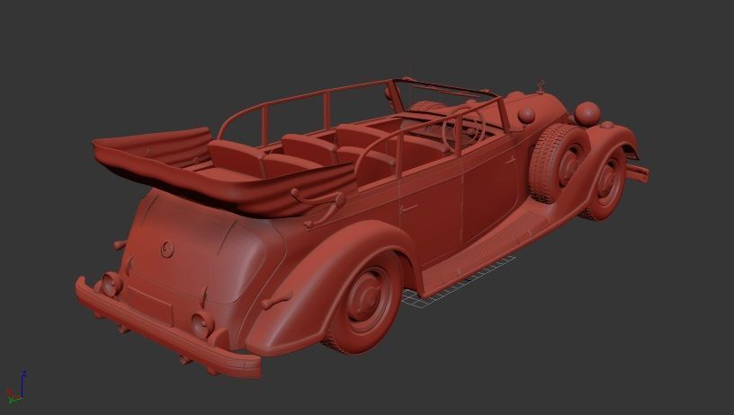 Mercedes Benz 770K 1936 3D print model_2