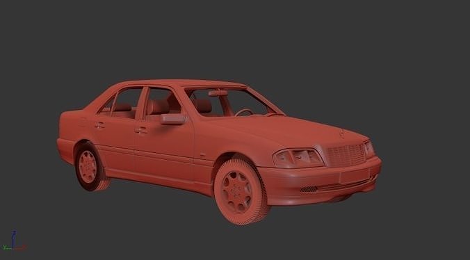 Mercedes Benz C class Mk1 W202 sedan 1997 3D print model