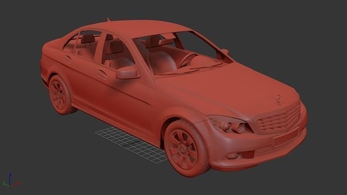 Mercedes Benz C class Saloon 2010 3D print model