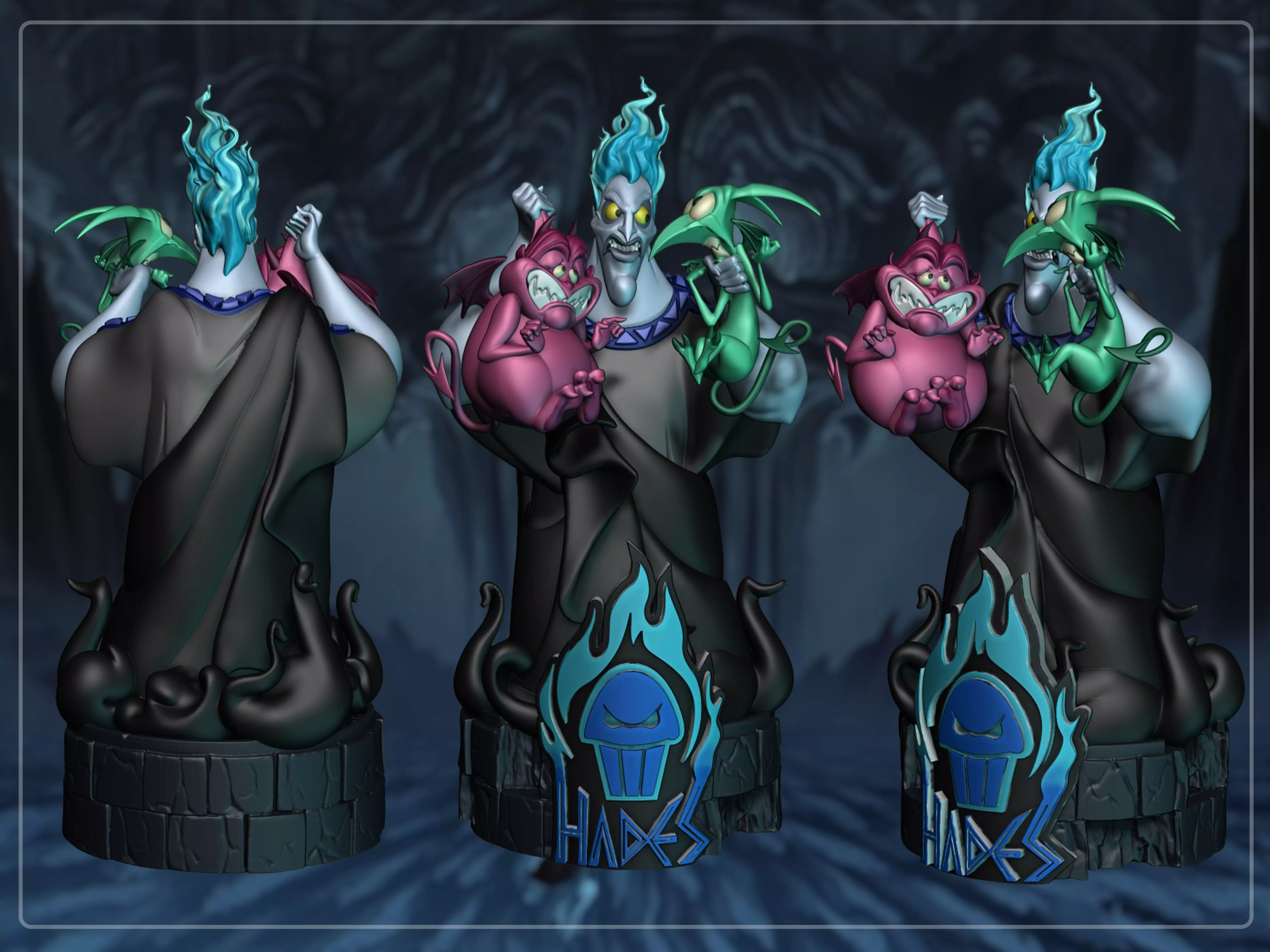 Hades Bust 3D print model_0