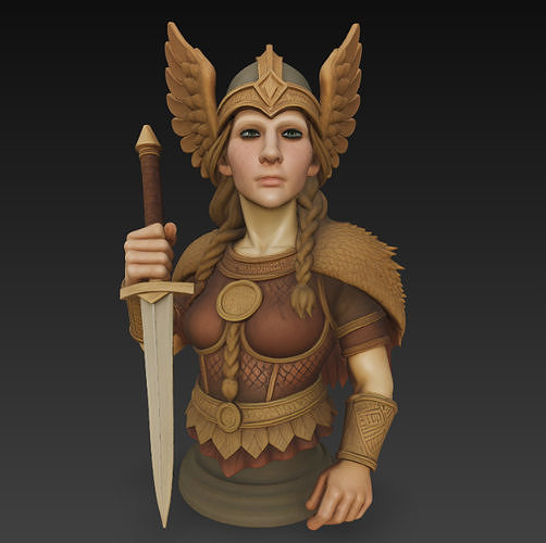 Valkyrie bust 3D print model