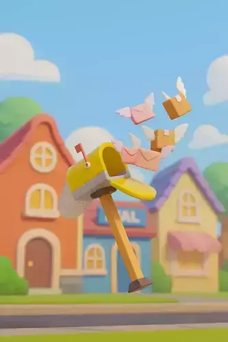 butterfly net with  Flying Mailbox