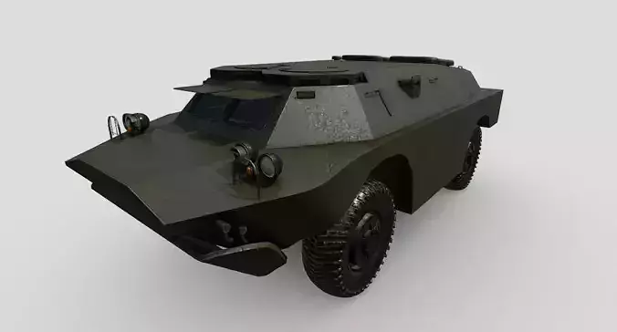 BRDM2 - No Turret - Low Poly Model - Game Ready