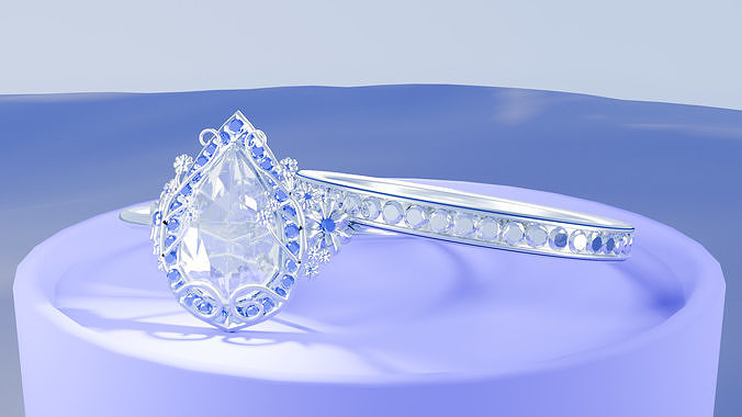 Diamond Engagement Ring set 3D model