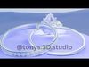 Diamond Engagement Ring set 3D model_1