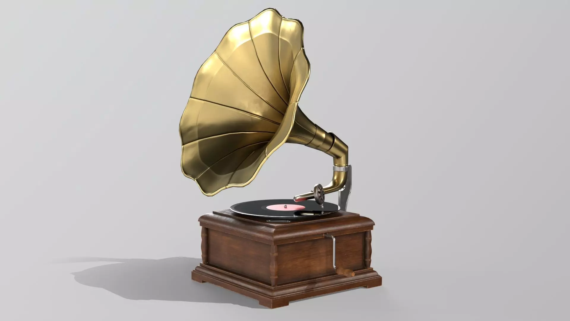 Gramophone Free low-poly 3D model