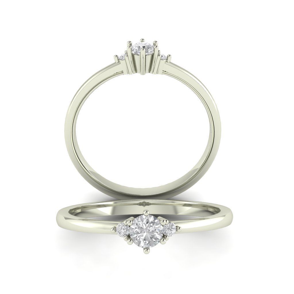 DIAMOND WEDDING RING 3D print model_6