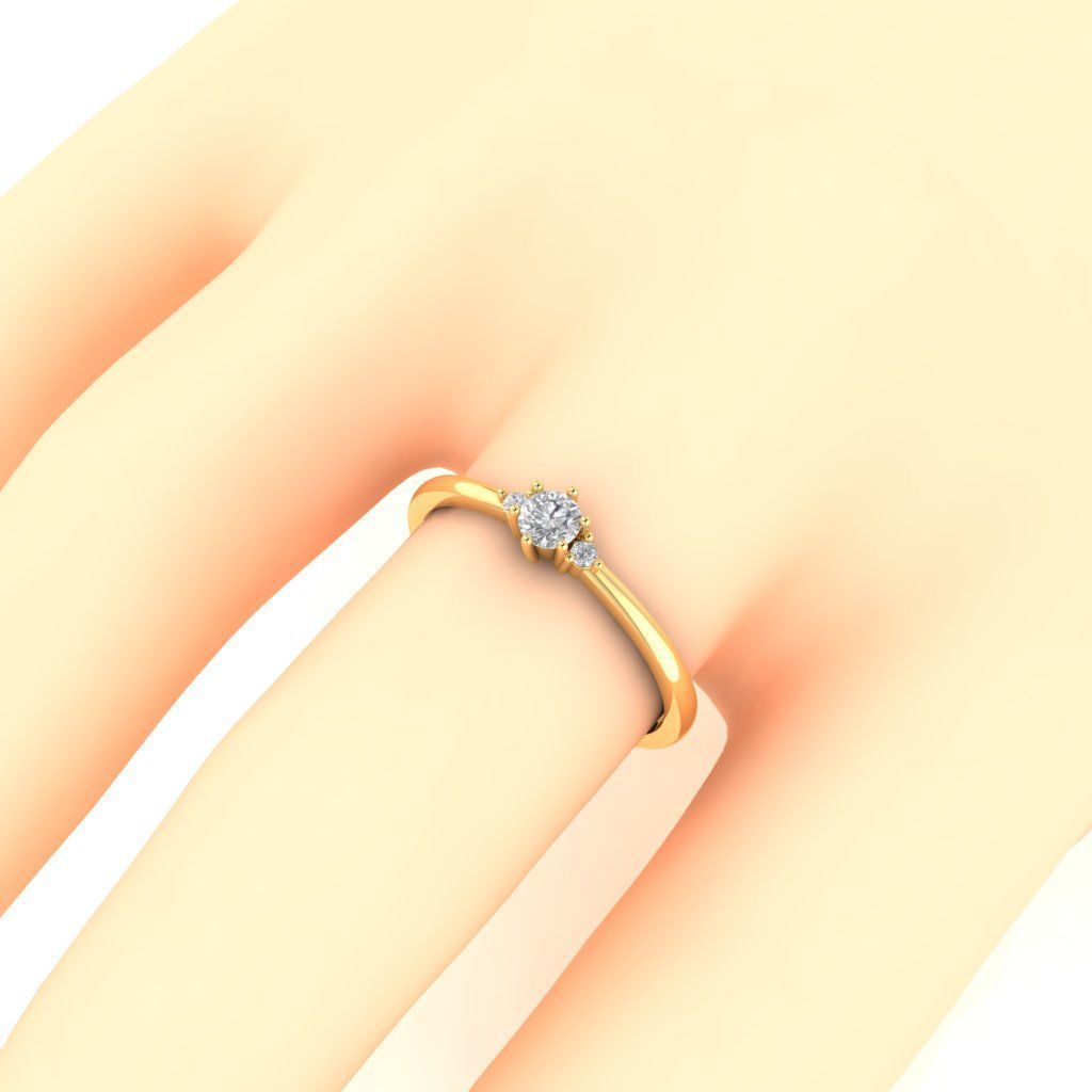 DIAMOND WEDDING RING 3D print model_2