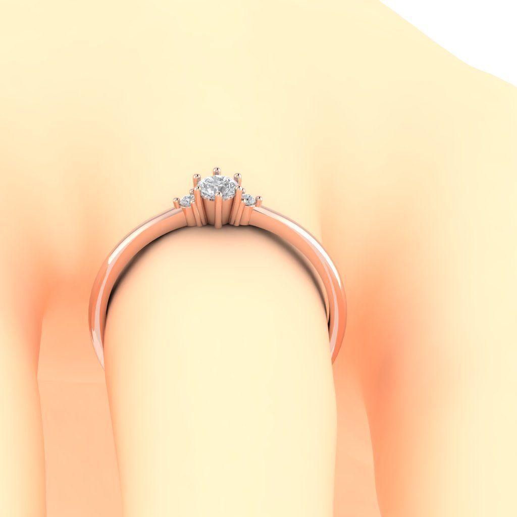 DIAMOND WEDDING RING 3D print model_7
