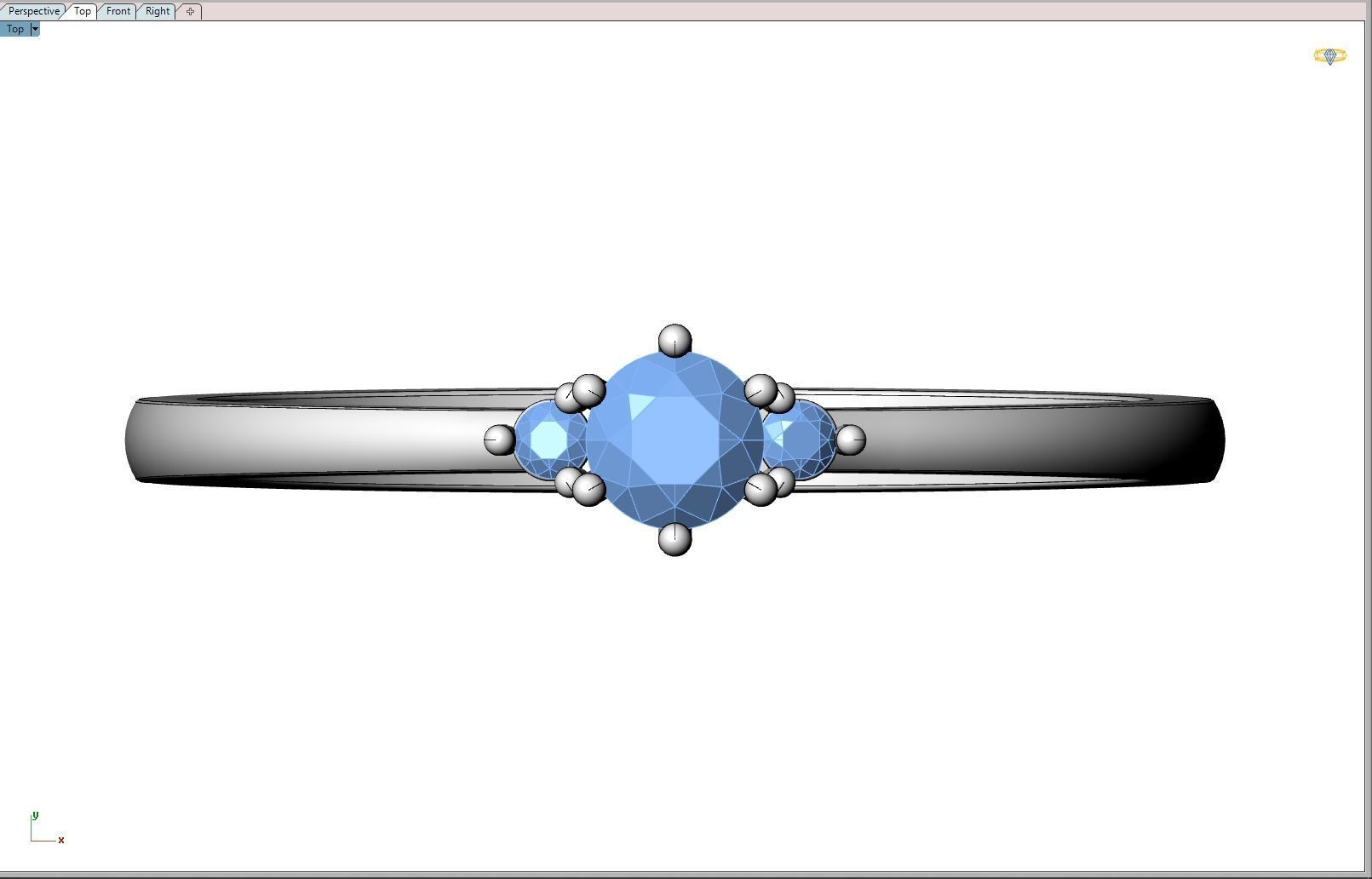 DIAMOND WEDDING RING 3D print model_17