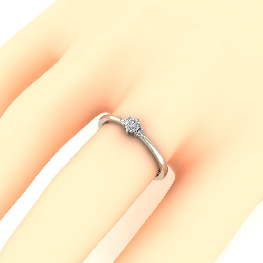DIAMOND WEDDING RING 3D print model_11