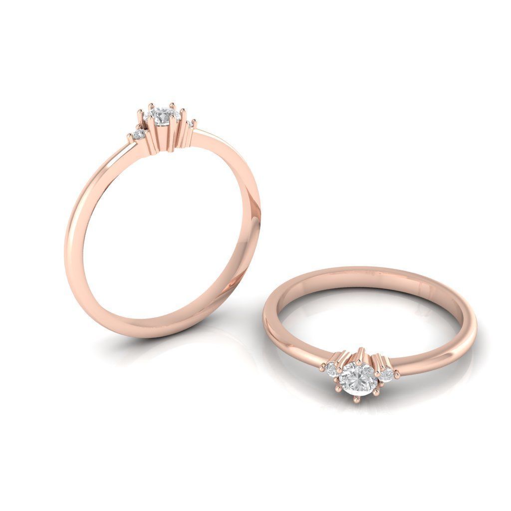 DIAMOND WEDDING RING 3D print model_4