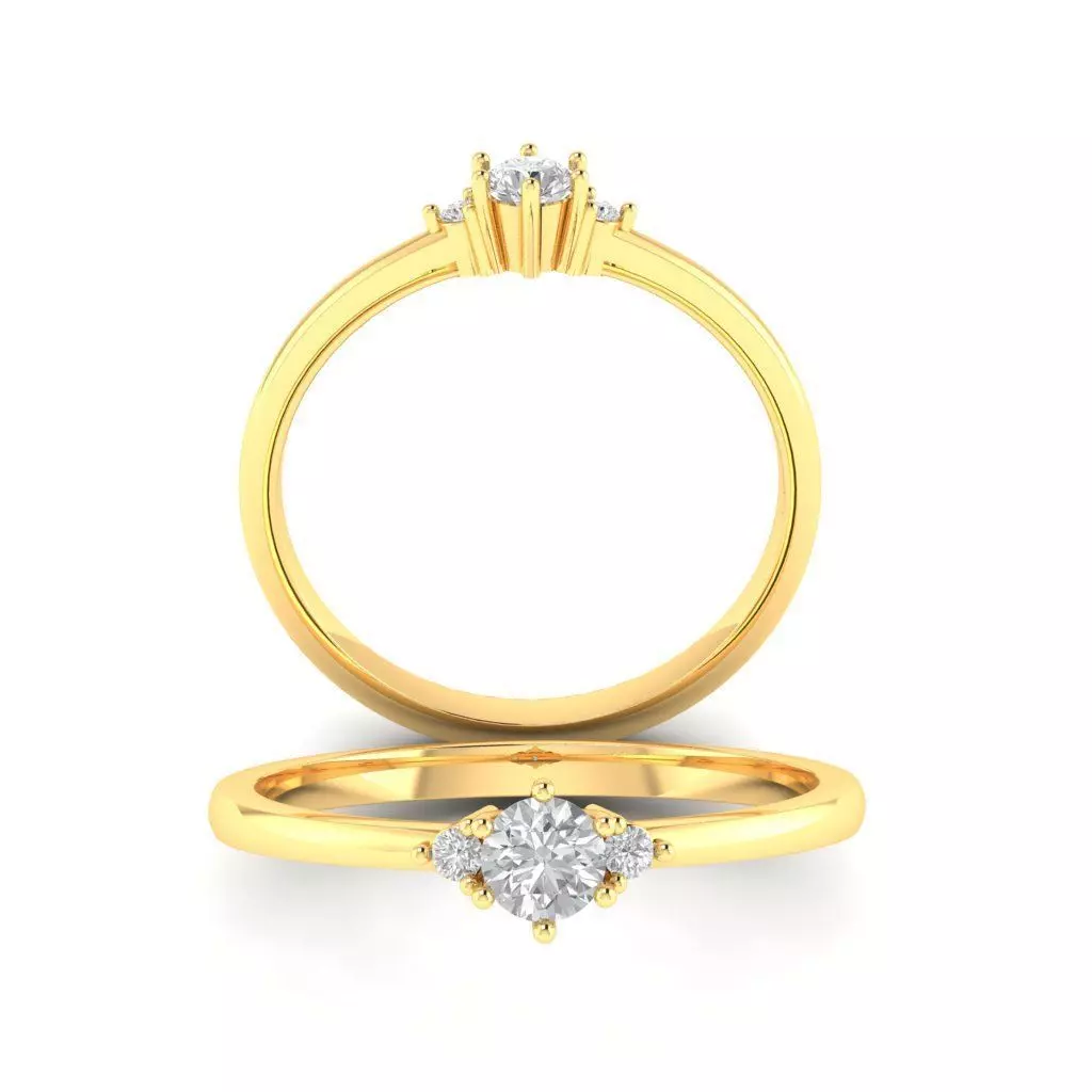 DIAMOND WEDDING RING 3D print model_0