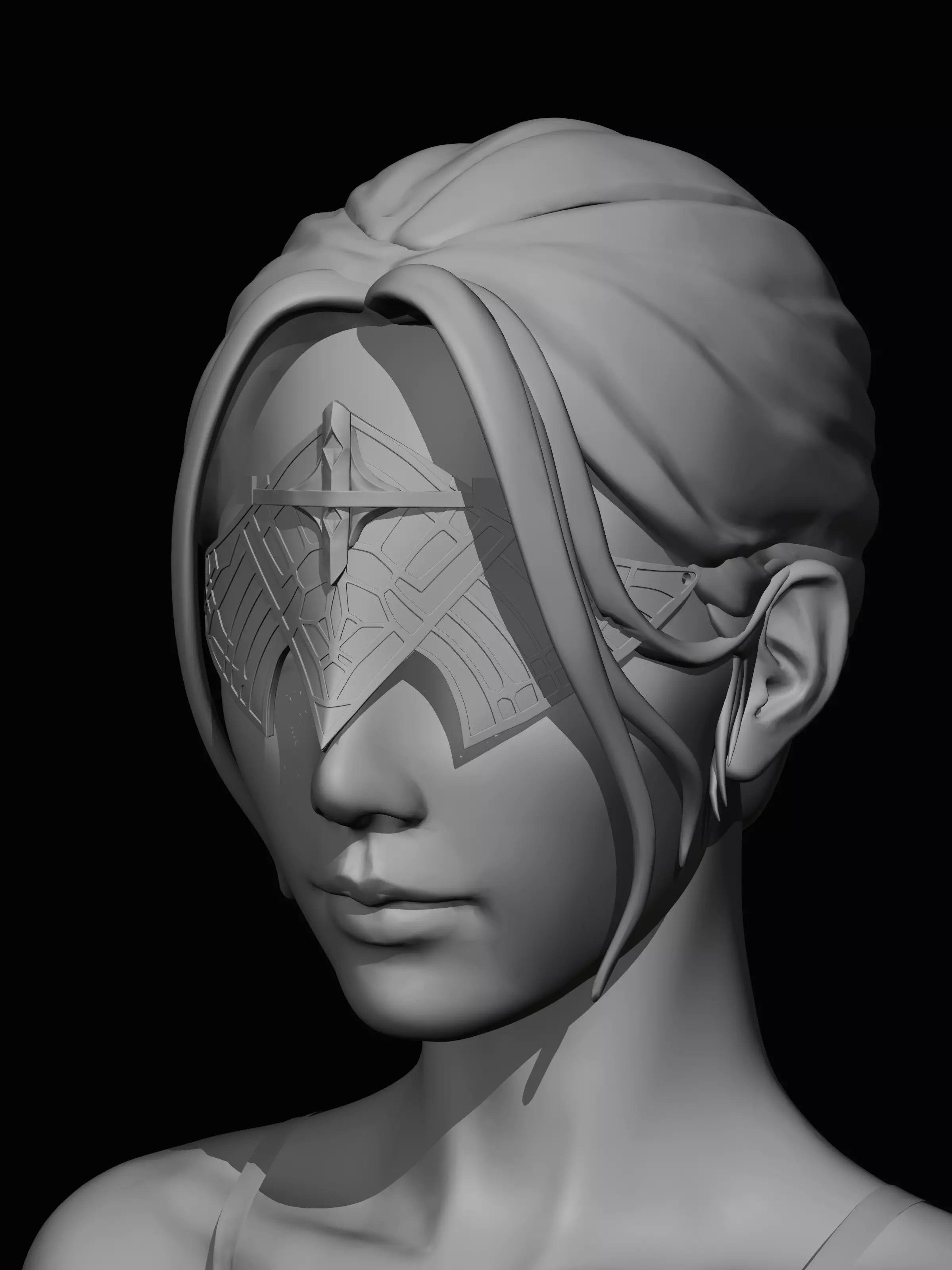  Duchess mask Elden ring Nightreign 3D print model_0