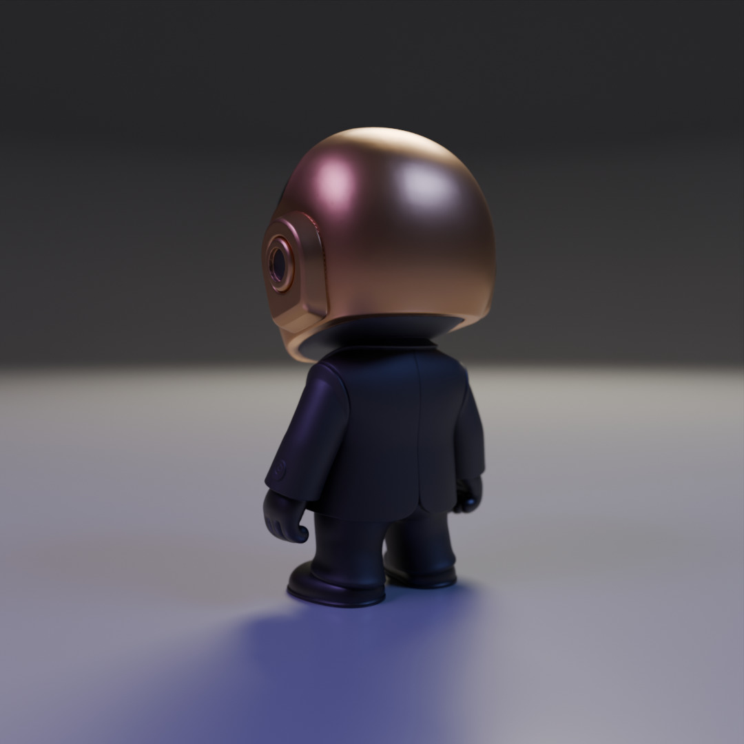 Guy-Manuel  Daft Punk chibi 3D print model_11