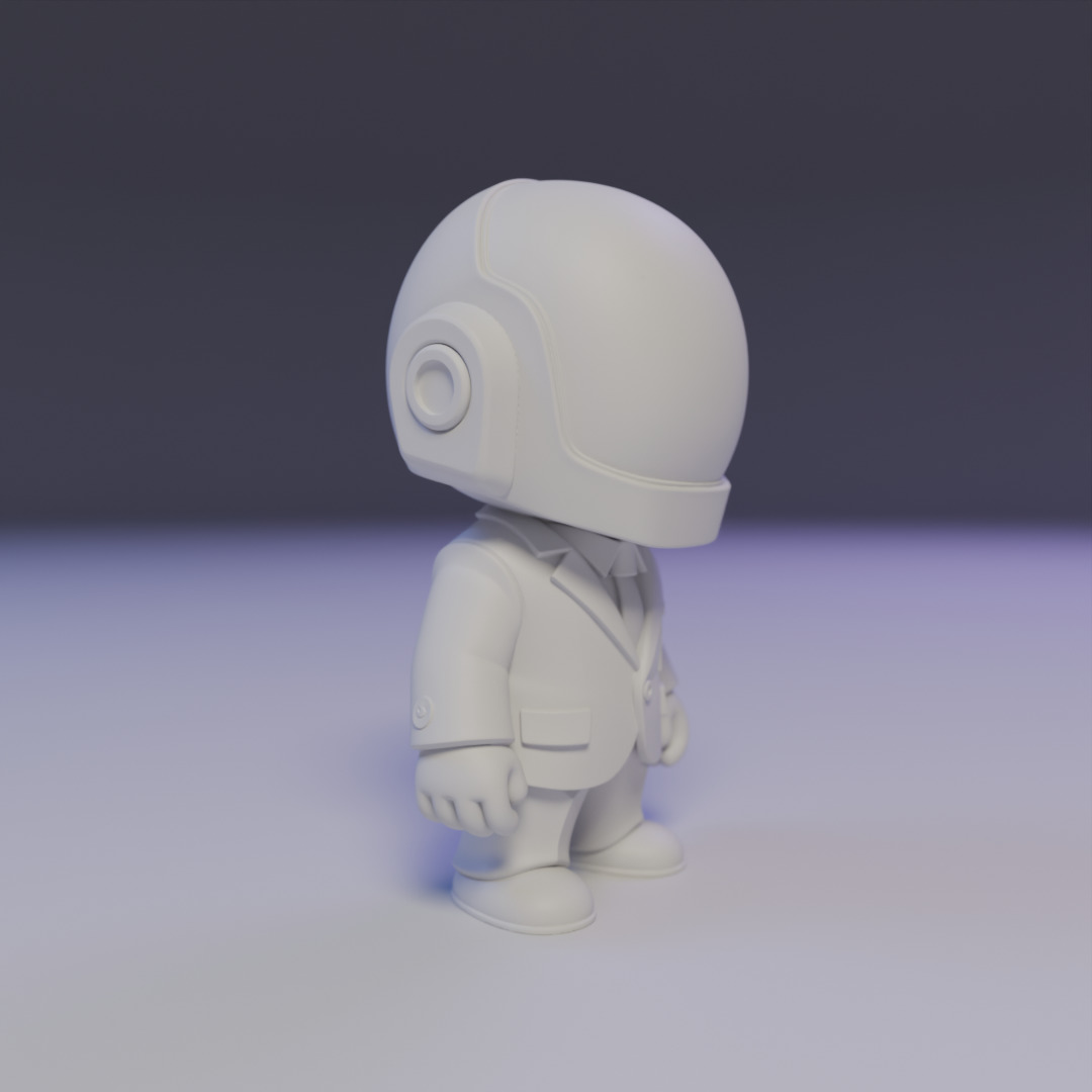 Guy-Manuel  Daft Punk chibi 3D print model_8