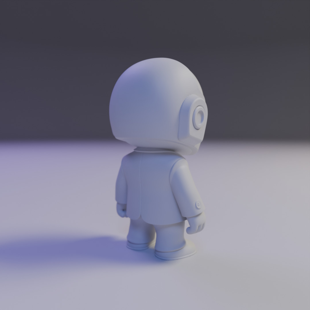 Guy-Manuel  Daft Punk chibi 3D print model_14