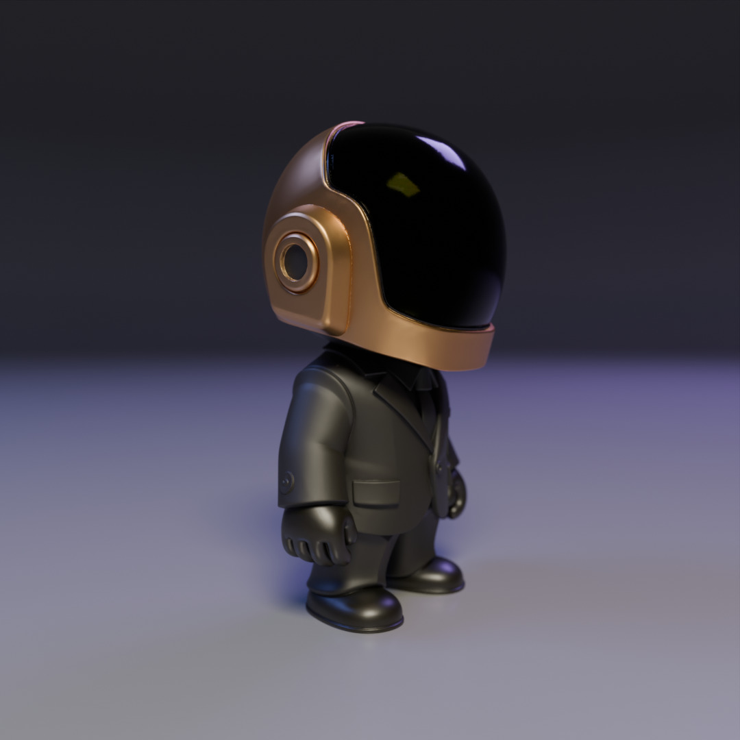 Guy-Manuel  Daft Punk chibi 3D print model_7