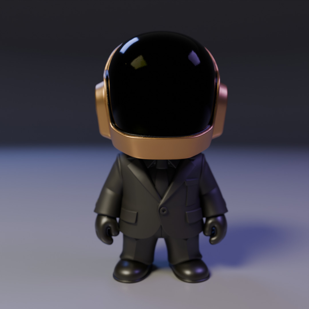 Guy-Manuel  Daft Punk chibi 3D print model_15