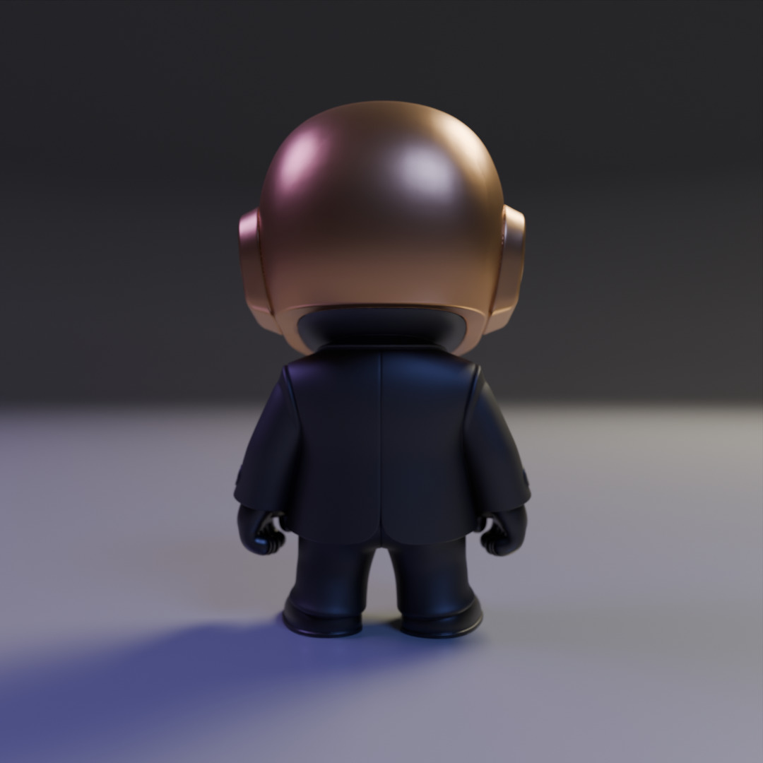 Guy-Manuel  Daft Punk chibi 3D print model_5