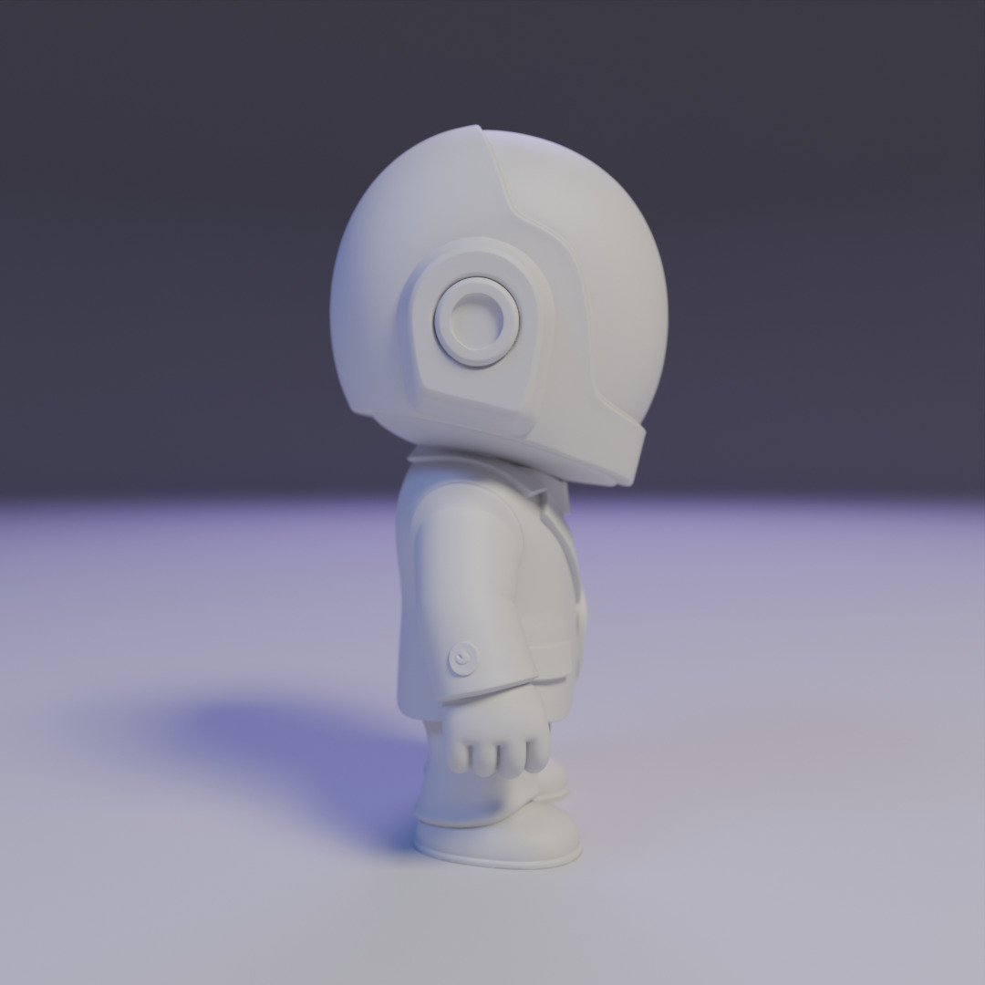 Guy-Manuel  Daft Punk chibi 3D print model_2