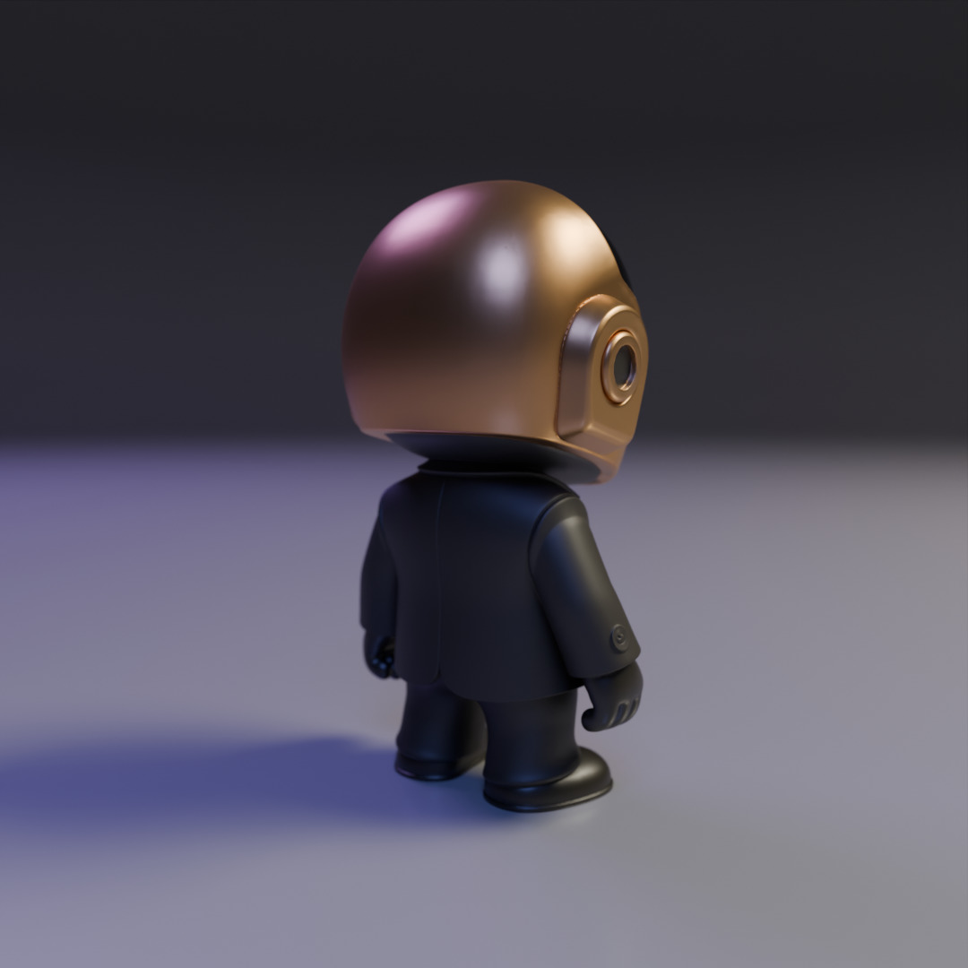 Guy-Manuel  Daft Punk chibi 3D print model_13