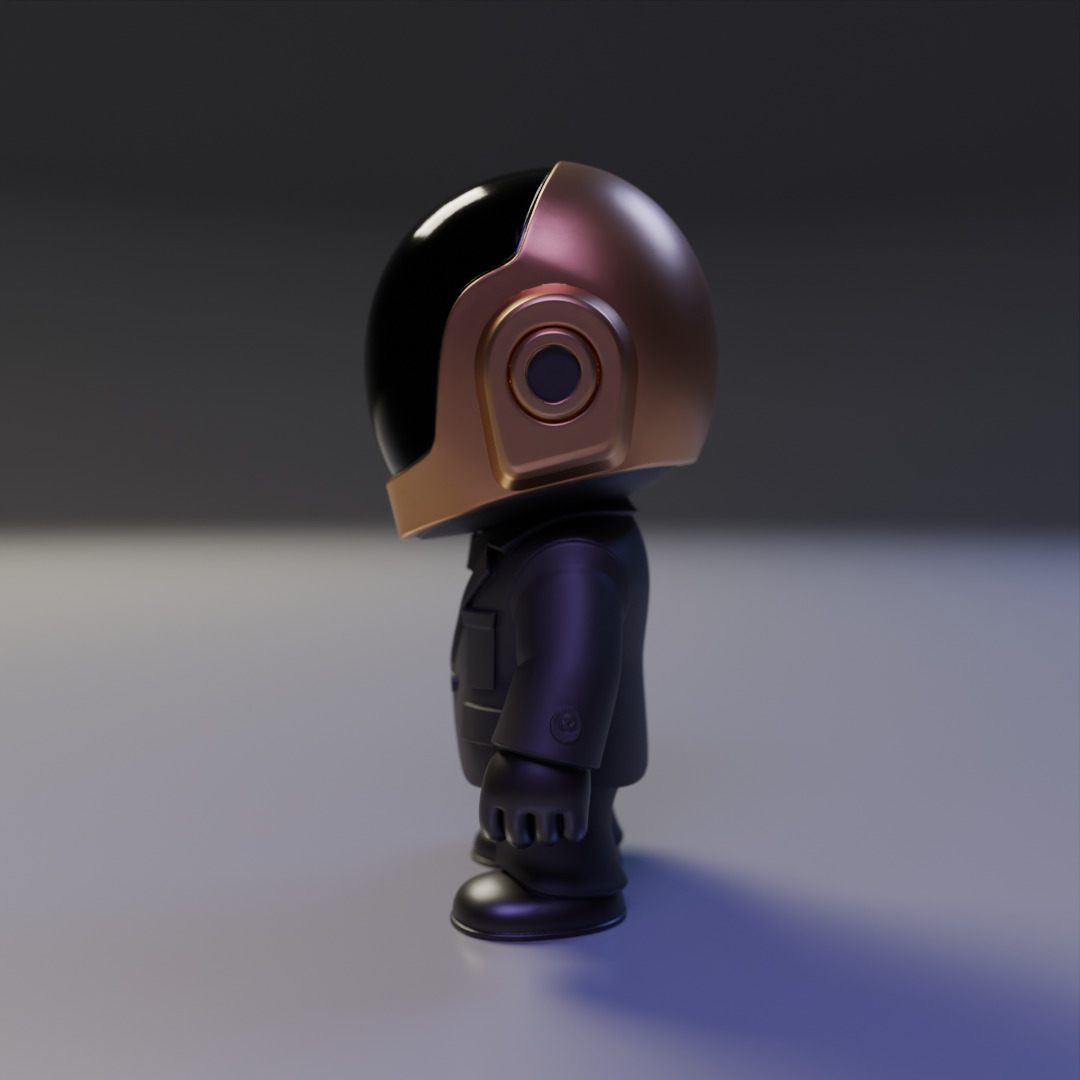Guy-Manuel  Daft Punk chibi 3D print model_3