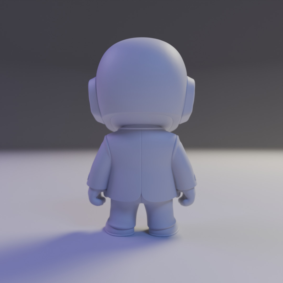 Guy-Manuel  Daft Punk chibi 3D print model_6