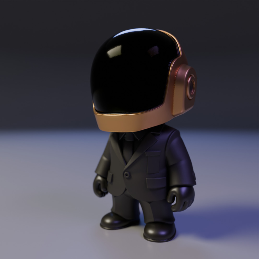 Guy-Manuel  Daft Punk chibi 3D print model_9