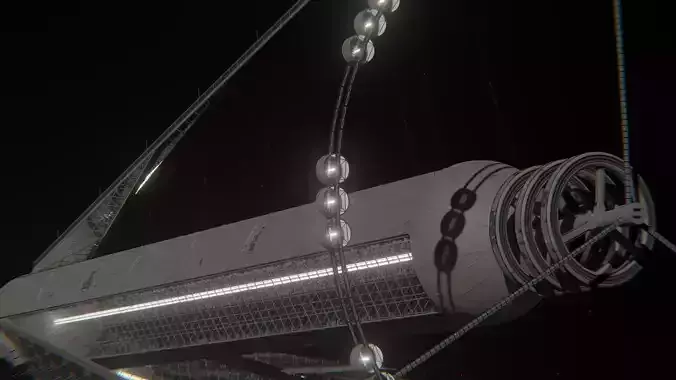 O Neill Cylinder Open-Type 3D model