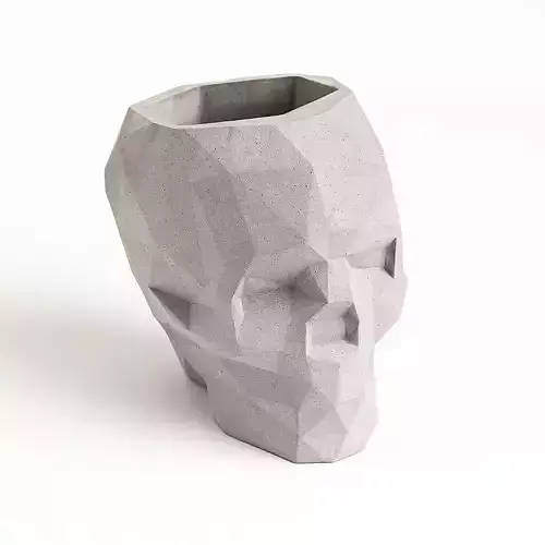 Vase Mold Low Poly Skull