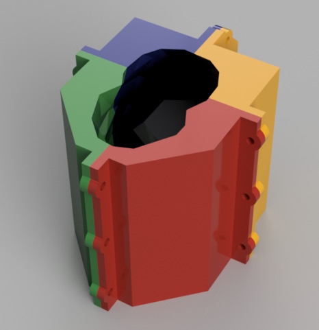 Vase Mold Low Poly Skull 3D print model_1