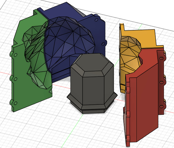 Vase Mold Low Poly Skull 3D print model_2