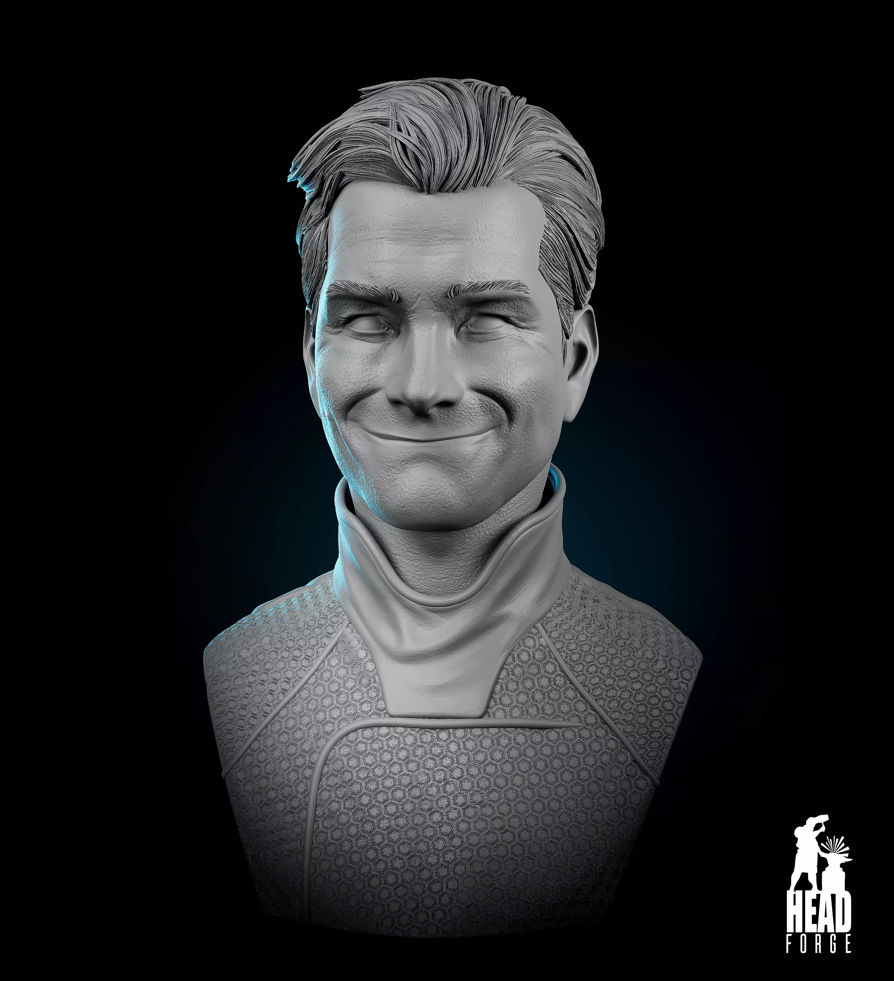 Bust HomeLander - Happy Expression 3D print model