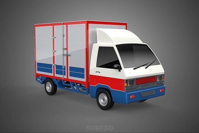 POST MAIL POSTAL SERVICE DELIVERY BOX CUBE TRUCK VAN CAR VEHICLE 3D model